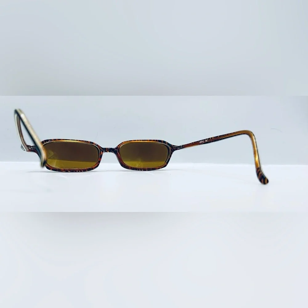 Norma Kamali 7178 Safari Brown Rectangular Sunglasses Frames Only - Picture 5 of 8